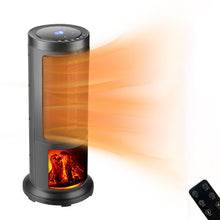 Load image into Gallery viewer, Electric Heater, Two-speed heating and Overheat protection with Timing Function, Can rotate the head at 45 degrees, Black