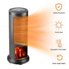 Load image into Gallery viewer, Electric Heater, Two-speed heating and Overheat protection with Timing Function, Can rotate the head at 45 degrees, Black