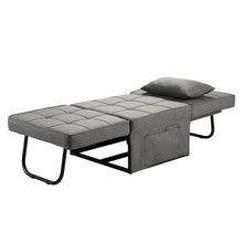 Load image into Gallery viewer, Folding Ottoman Sleeper Guest Bed, 4 in 1 Multi-Function Adjustable Ottoman Bed Bench Guest Sofa Chair with Side Pocket