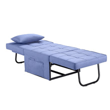 Load image into Gallery viewer, Folding Ottoman Sleeper Guest Bed, 4 in 1 Multi-Function Adjustable Ottoman Bed Bench Guest Sofa Chair with Side Pocket