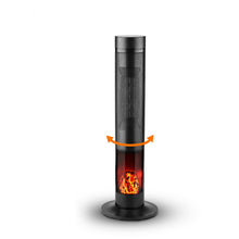 Load image into Gallery viewer, Electric Heater, with remote control switch and timing function, 45-50 degrees rotating head, with overheating protection and cutting power off function, black