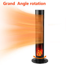 Load image into Gallery viewer, Electric Heater, with remote control switch and timing function, 45-50 degrees rotating head, with overheating protection and cutting power off function, black