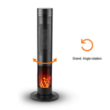Load image into Gallery viewer, Electric Heater, with remote control switch and timing function, 45-50 degrees rotating head, with overheating protection and cutting power off function, black