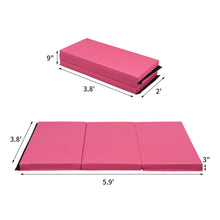 Load image into Gallery viewer, Gymnastics Mats Thick Landing Mat Floor Exercise Mat Tumbling Mat Soft and Firm 4'x6'x3'' Pink