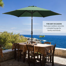 Load image into Gallery viewer, 9FT Patio Umbrella Outdoor Table Umbrella,Market Umbrella with Push Button Tilt and Crank for Garden, Lawn, Deck, Backyard & Pool