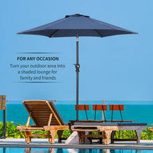 Load image into Gallery viewer, 7.5FT Patio Umbrella Outdoor Table Umbrella, Market Umbrella with Push Button Tilt and Crank for Garden, Lawn, Deck, Backyard & Pool
