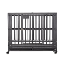 Load image into Gallery viewer, 38”/42”/46” Dog Cage Crate Kennel Heavy Duty Tear Resistant Square Tube with Four Wheels for Large Dogs Easy to Install