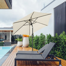 Load image into Gallery viewer, 7.5FT Patio Umbrella Outdoor Table Umbrella, Market Umbrella with Push Button Tilt and Crank for Garden, Lawn, Deck, Backyard & Pool