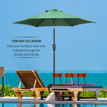 Load image into Gallery viewer, 7.5FT Patio Umbrella Outdoor Table Umbrella, Market Umbrella with Push Button Tilt and Crank for Garden, Lawn, Deck, Backyard & Pool