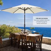 Load image into Gallery viewer, 9FT Patio Umbrella Outdoor Table Umbrella,Market Umbrella with Push Button Tilt and Crank for Garden, Lawn, Deck, Backyard & Pool