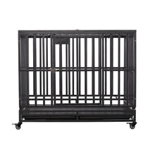 Load image into Gallery viewer, 38”/42”/46” Dog Cage Crate Kennel Heavy Duty Tear Resistant Square Tube with Four Wheels for Large Dogs Easy to Install