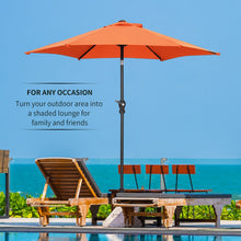 Load image into Gallery viewer, 7.5FT Patio Umbrella Outdoor Table Umbrella, Market Umbrella with Push Button Tilt and Crank for Garden, Lawn, Deck, Backyard & Pool