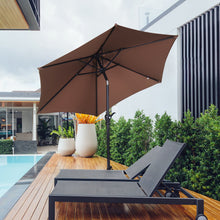 Load image into Gallery viewer, 7.5FT Patio Umbrella Outdoor Table Umbrella, Market Umbrella with Push Button Tilt and Crank for Garden, Lawn, Deck, Backyard & Pool