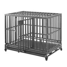 Load image into Gallery viewer, 38”/42”/46” Dog Cage Crate Kennel Heavy Duty Tear Resistant Square Tube with Four Wheels for Large Dogs Easy to Install