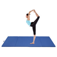 Load image into Gallery viewer, 4'x10'x2 Gymnastics Gym Mat , Folding PU Panel,for Exercise Tumbling Gym Aerobics Yoga Stretching Martial arts Fitness Mat, Hook & Loop Fasteners
