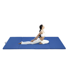 Load image into Gallery viewer, 4'x10'x2 Gymnastics Gym Mat , Folding PU Panel,for Exercise Tumbling Gym Aerobics Yoga Stretching Martial arts Fitness Mat, Hook & Loop Fasteners