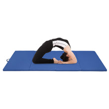 Load image into Gallery viewer, 4'x10'x2 Gymnastics Gym Mat , Folding PU Panel,for Exercise Tumbling Gym Aerobics Yoga Stretching Martial arts Fitness Mat, Hook & Loop Fasteners
