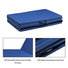 Load image into Gallery viewer, 4'x10'x2 Gymnastics Gym Mat , Folding PU Panel,for Exercise Tumbling Gym Aerobics Yoga Stretching Martial arts Fitness Mat, Hook & Loop Fasteners