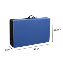Load image into Gallery viewer, 4'x10'x2 Gymnastics Gym Mat , Folding PU Panel,for Exercise Tumbling Gym Aerobics Yoga Stretching Martial arts Fitness Mat, Hook & Loop Fasteners