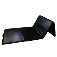 Load image into Gallery viewer, 4'x10'x2 Gymnastics Gym Mat , Folding PU Panel,for Exercise Tumbling Gym Aerobics Yoga Stretching Martial arts Fitness Mat, Hook & Loop Fasteners