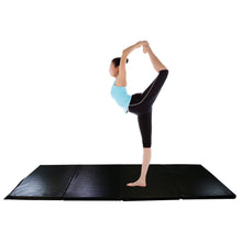 Load image into Gallery viewer, 4'x10'x2 Gymnastics Gym Mat , Folding PU Panel,for Exercise Tumbling Gym Aerobics Yoga Stretching Martial arts Fitness Mat, Hook & Loop Fasteners