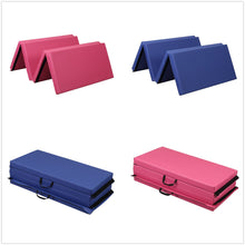 Load image into Gallery viewer, Gymnastics Mats Thick Landing Mat Floor Exercise Mat Tumbling Mat Soft and Firm 4'x8'x3'' Blue/Pink
