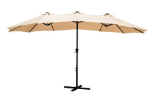 Load image into Gallery viewer, Oversize Outdoor Market Patio Umbrella -15 x 8.8' Solar Lighted 48 Led Light -(Base is not included)