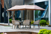 Load image into Gallery viewer, Oversize Outdoor Market Patio Umbrella -15 x 8.8' Solar Lighted 48 Led Light -(Base is not included)