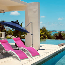 Load image into Gallery viewer, Set of 2 Patio Lounge Chairs Adjustable Chaise Lounges Recliner for Patio, Garden, Backyard, Beach, Poolside