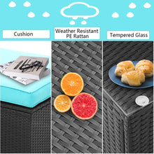 Load image into Gallery viewer, 7 Pieces Outdoor Patio Furniture sets Steel Frame PE Rattan Wicker Sectional Conversation Sofa Sets