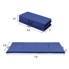 Load image into Gallery viewer, Gymnastics Mats Thick Landing Mat Floor Exercise Mat Tumbling Mat Soft and Firm 4'x8'x3'' Blue/Pink