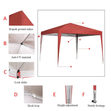 Load image into Gallery viewer, Canopy Tent 10x10 Pop Up Canopy Outdoor Canopies Super Compact Canopy Portable Tent Popup Beach Canopy Shade Canopy Tent with Wheeled Carry Bag