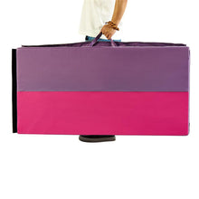 Load image into Gallery viewer, PU 4'x8'x2' Leather Gymnastics Folding Mat - magenta/purple rectangle