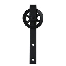 Load image into Gallery viewer, 6.6Ft Double Big Wheels Indoor Sliding Barn Door Hardware Rail Track Kit for Double Door