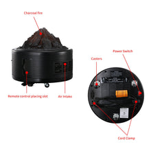 Load image into Gallery viewer, Portable Electric Heater 1500W 3 Quartz Infrared Tubes Thermostat With Remote Control Shape of a volcano Overheat protection 12 Timer