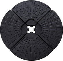 Load image into Gallery viewer, HDPE Round Fan-Shaped Hanging Umbrella Base Stand for Patio – Black