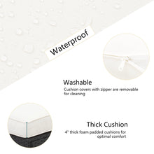 Load image into Gallery viewer, 5 Pieces Outdoor Patio Furniture sets Steel Frame PE Rattan Wicker Sectional Conversation Sofa Sets