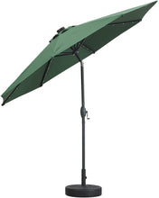 Load image into Gallery viewer, 9 ft Patio Umbrella Solar Powered LED Lighted Fade-Resistant Table Umbrella with Wind Vent and Base