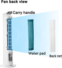 Load image into Gallery viewer, Portable Air Cooler Fans Oscillating for Bedroom, Premium Tower Cooling Fan with Water Tank, Remote Control, 39.4inch