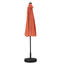 Load image into Gallery viewer, 9 ft Patio Umbrella Solar Powered LED Lighted Fade-Resistant Table Umbrella with Wind Vent and Base