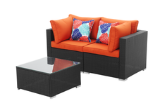 Load image into Gallery viewer, 藤编沙发转角加茶几