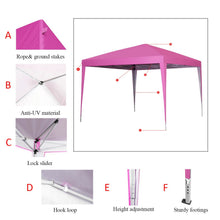 Load image into Gallery viewer, Canopy Tent 10x10 Pop Up Canopy Outdoor Canopies Super Compact Canopy Portable Tent Popup Beach Canopy Shade Canopy Tent with Wheeled Carry Bag