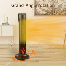 Load image into Gallery viewer, Electric Heater, with remote control switch and timing function, 45-50 degrees rotating head, with overheating protection and cutting power off function, black
