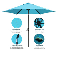 Load image into Gallery viewer, 9FT Patio Umbrella Outdoor Table Umbrella,Market Umbrella with Push Button Tilt and Crank for Garden, Lawn, Deck, Backyard & Pool