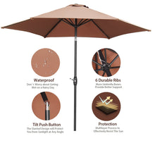 Load image into Gallery viewer, 9FT Patio Umbrella Outdoor Table Umbrella,Market Umbrella with Push Button Tilt and Crank for Garden, Lawn, Deck, Backyard & Pool