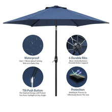 Load image into Gallery viewer, 9FT Patio Umbrella Outdoor Table Umbrella,Market Umbrella with Push Button Tilt and Crank for Garden, Lawn, Deck, Backyard & Pool