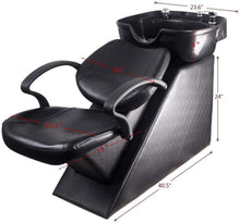 Load image into Gallery viewer, Shampoo Barber Backwash Chair, ABS Plastic Shampoo Bowl Sink Chair for Spa Beauty Salon (Black)