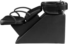 Load image into Gallery viewer, Shampoo Barber Backwash Chair, ABS Plastic Shampoo Bowl Sink Chair for Spa Beauty Salon (Black)
