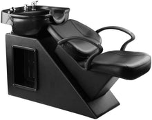 Load image into Gallery viewer, Shampoo Barber Backwash Chair, ABS Plastic Shampoo Bowl Sink Chair for Spa Beauty Salon (Black)