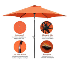 Load image into Gallery viewer, 9FT Patio Umbrella Outdoor Table Umbrella,Market Umbrella with Push Button Tilt and Crank for Garden, Lawn, Deck, Backyard & Pool